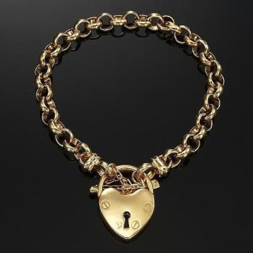 Republic Heavy Belcher Chain Bracelet with Heart Lock Charm