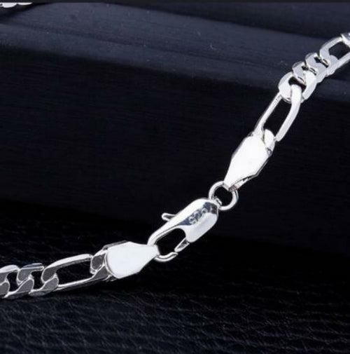 24K Gold Platinum Plated Chains 4.5mm Men's NK Links Figaro Necklace