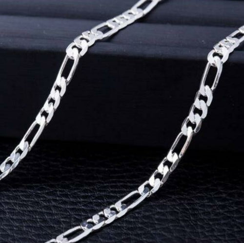 24K Gold Platinum Plated Chains 4.5mm Men's NK Links Figaro Necklace